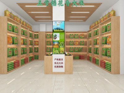 现代粮油店3D模型下载